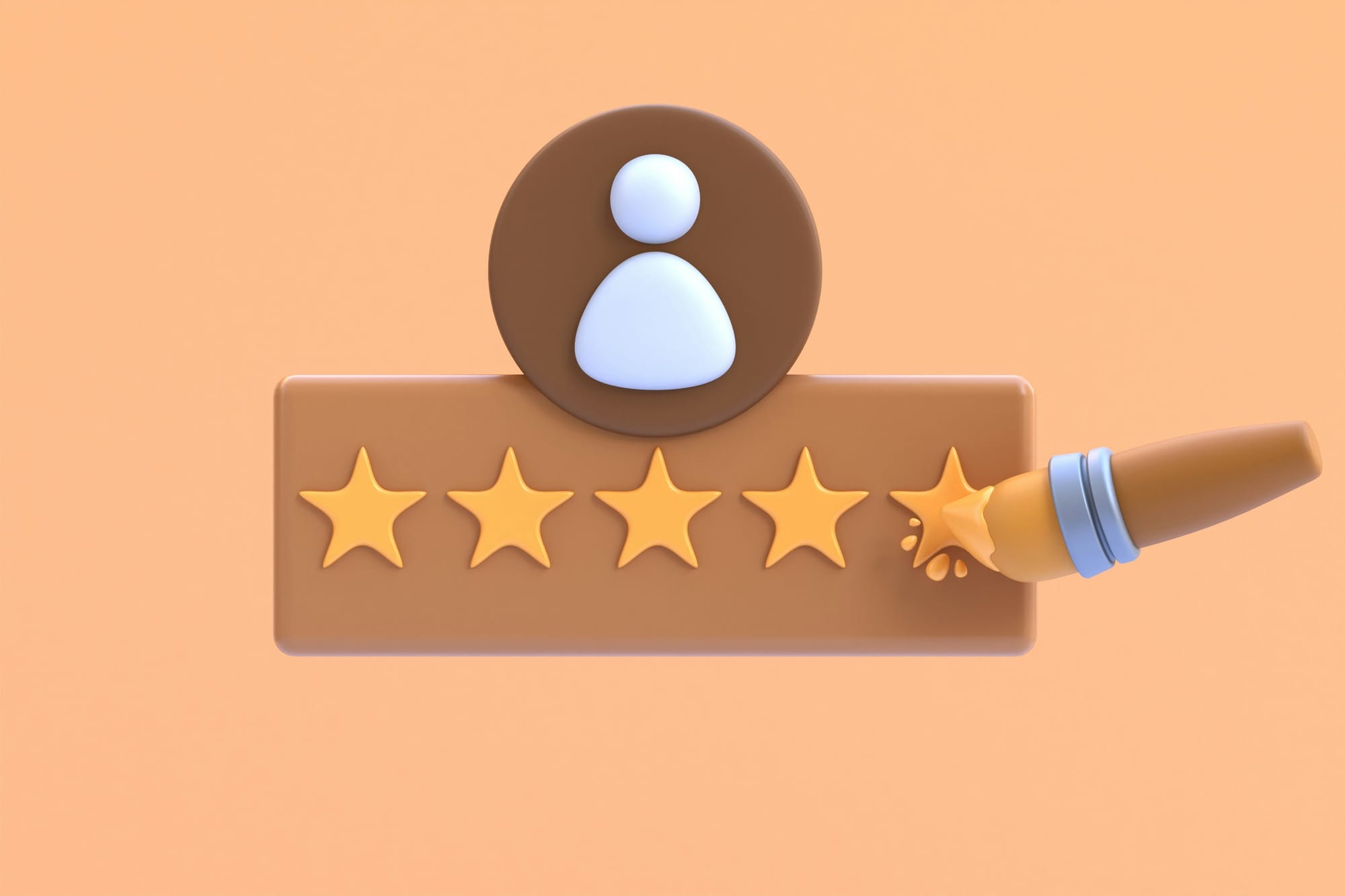 Illustration avis clients 5 étoiles pour renforcer la crédibilité d'un site internet artisan